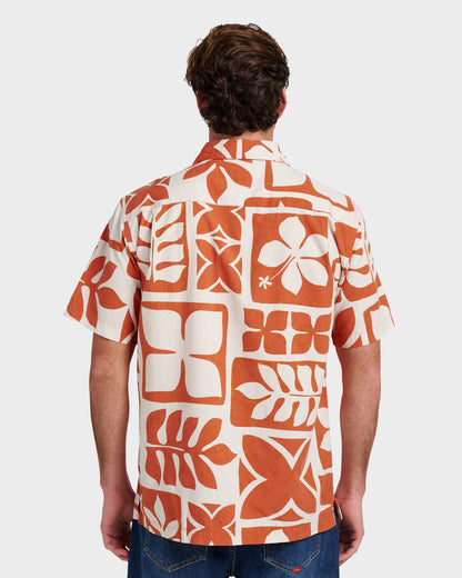 Waterman Tiki Island Shirt - Hot Sauce - Quick Silver