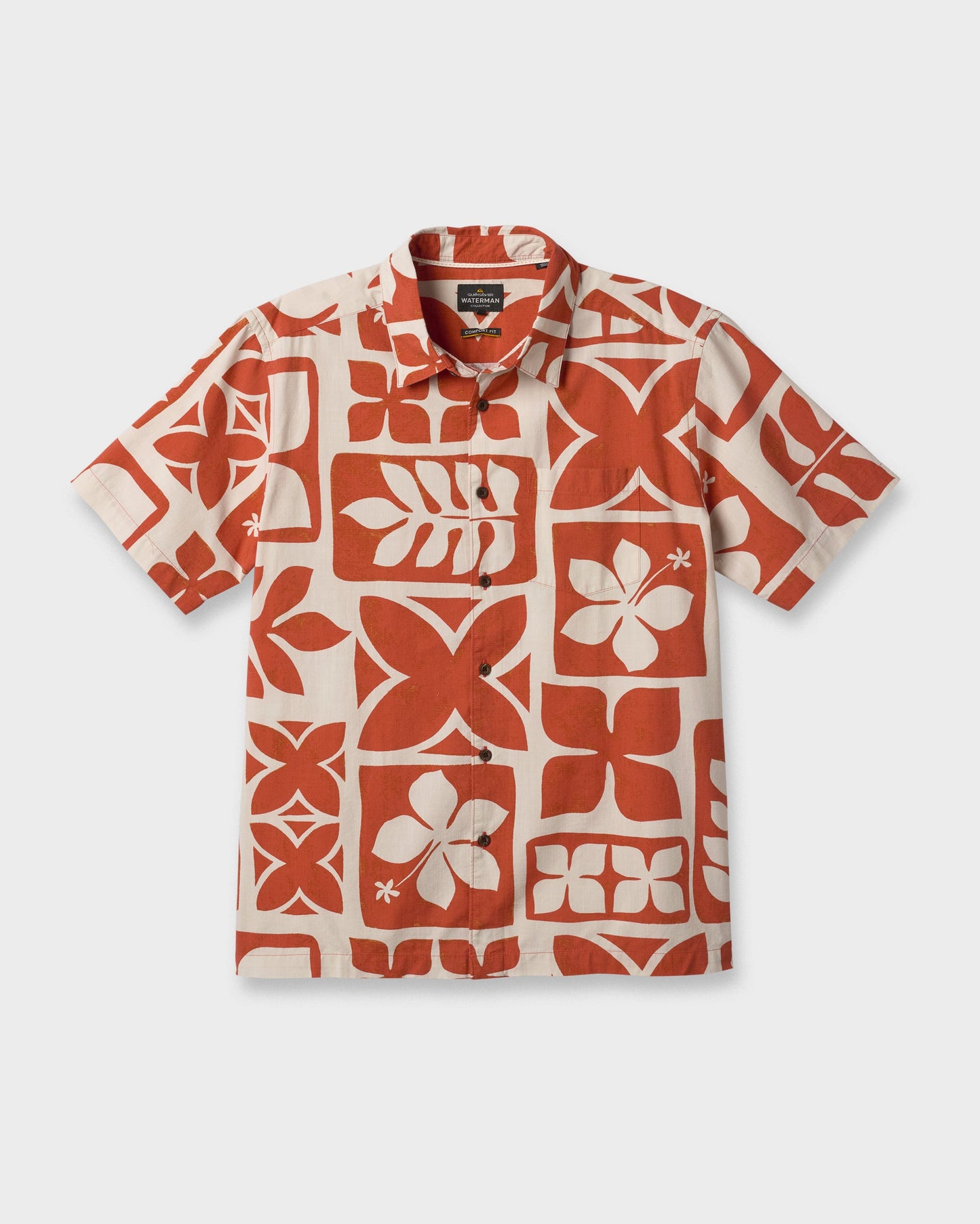 Waterman Tiki Island Shirt - Hot Sauce - Quick Silver