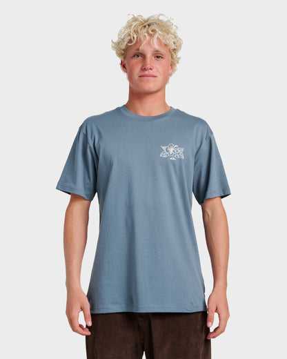 Floral Needs Classic T-shirt - China Blue - Quick Silver