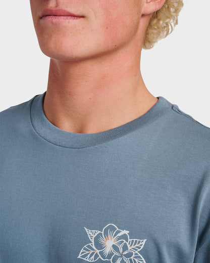 Floral Needs Classic T-shirt - China Blue - Quick Silver