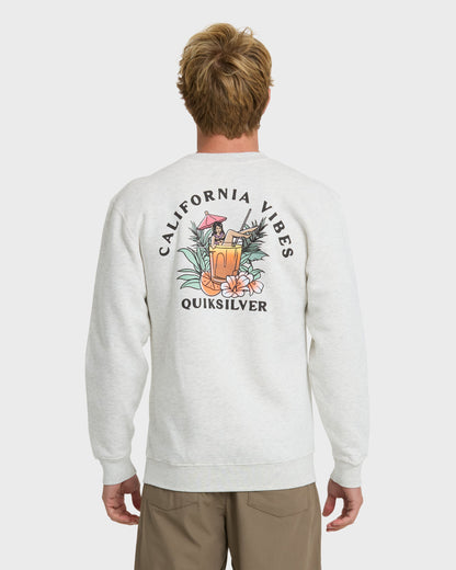 California Vibes Crew Fleece Sweatshirt - Oatmeal Hth - Quick Silver
