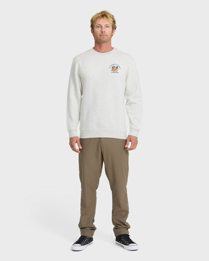 California Vibes Crew Fleece Sweatshirt - Oatmeal Hth - Quick Silver