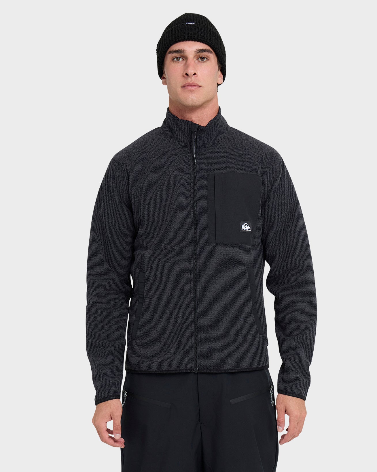 Aker Full Zip Technical Fleece - Black - Quick Silver