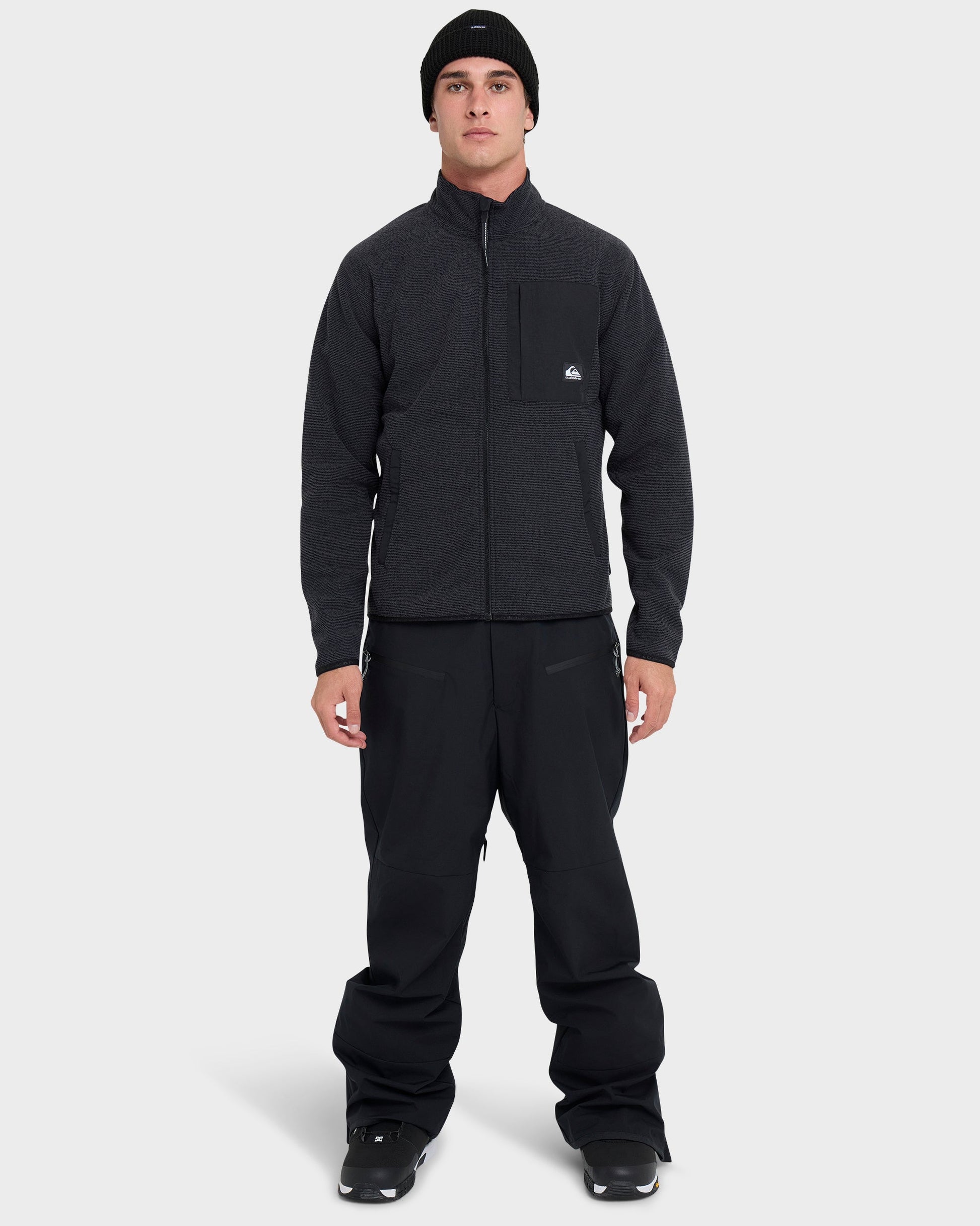 Aker Full Zip Technical Fleece - Black - Quick Silver