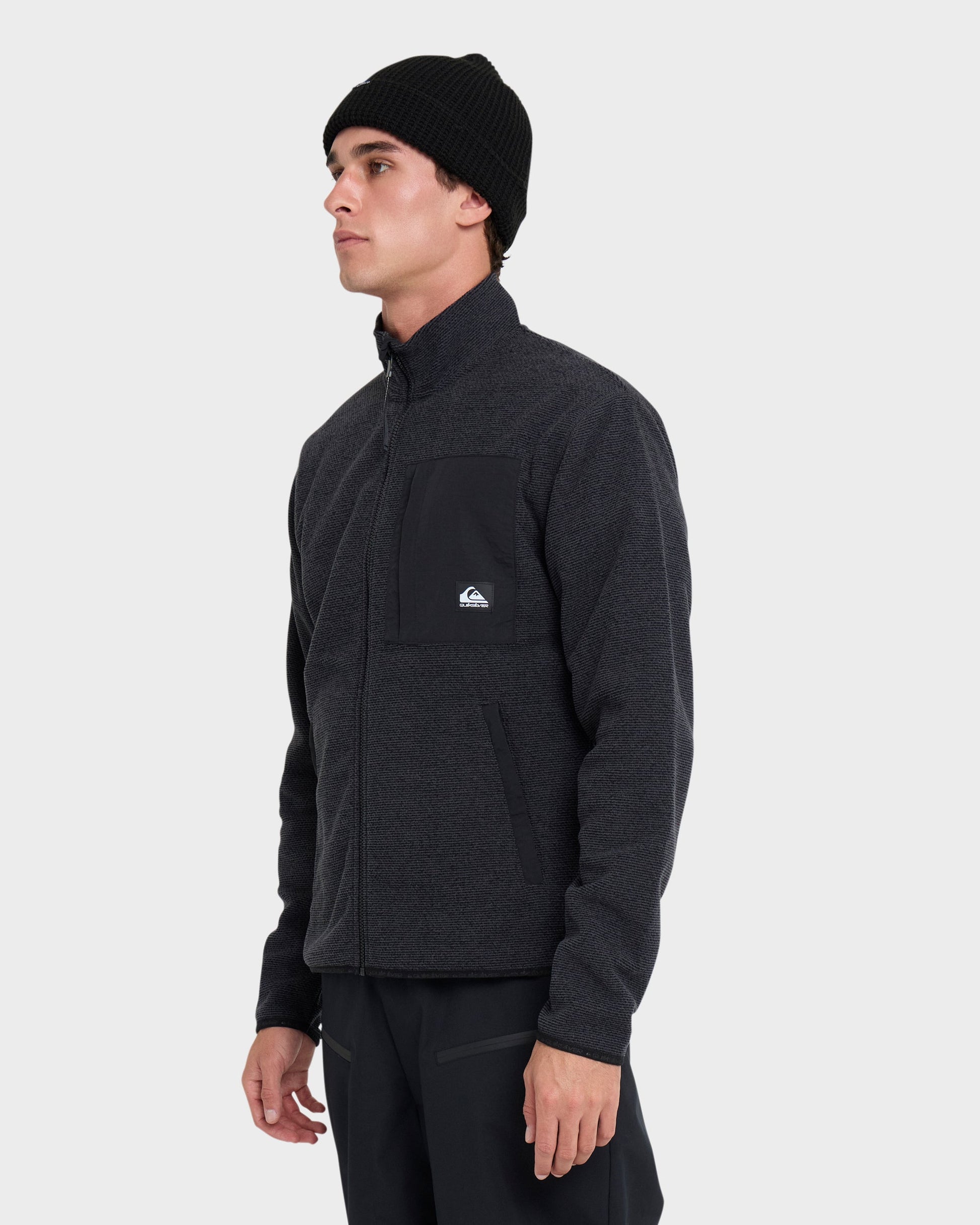 Aker Full Zip Technical Fleece - Black - Quick Silver