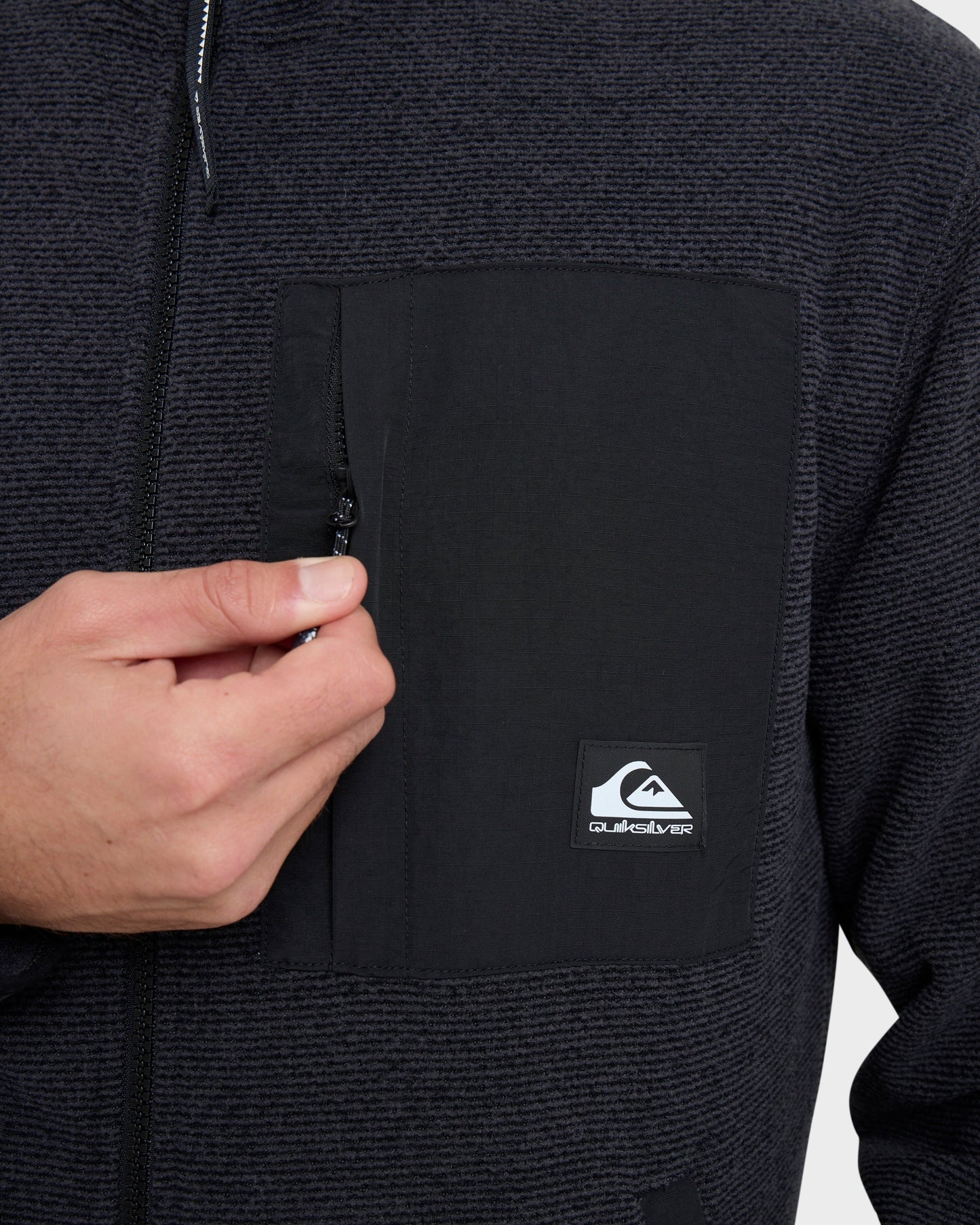 Aker Full Zip Technical Fleece - Black - Quick Silver