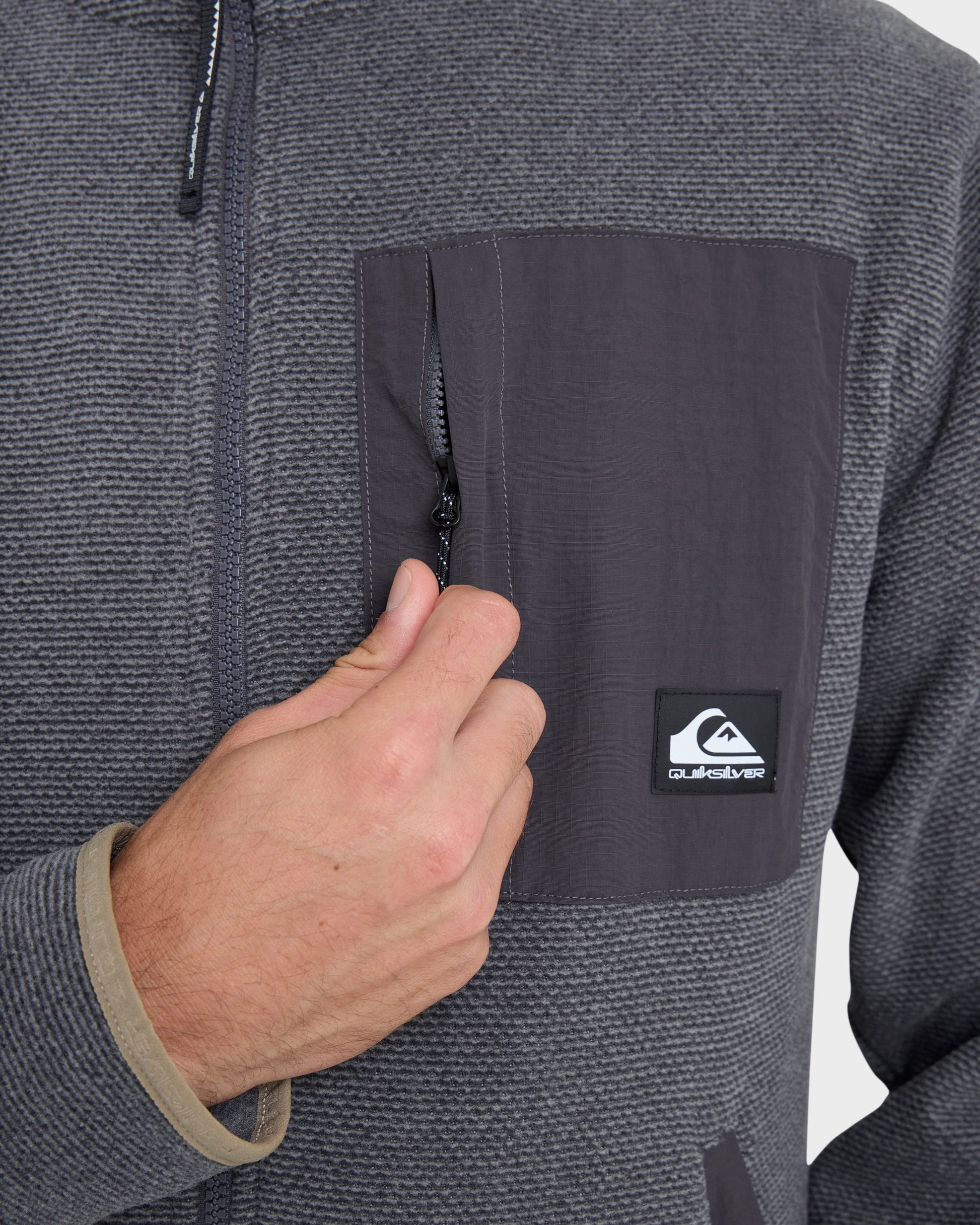 Aker Full Zip Technical Fleece - Quarry - Quick Silver