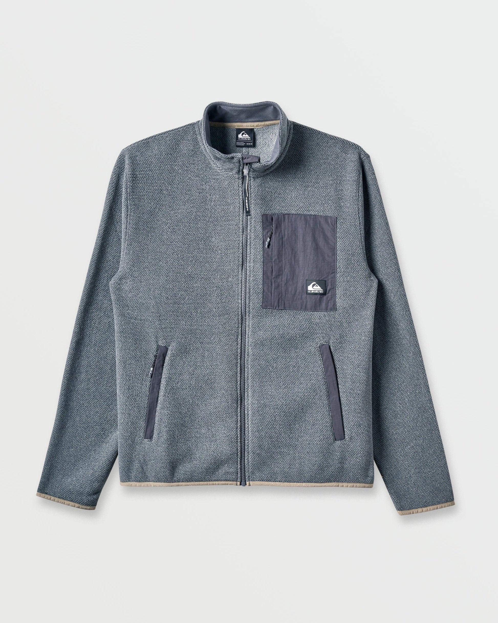 Aker Full Zip Technical Fleece - Quarry - Quick Silver