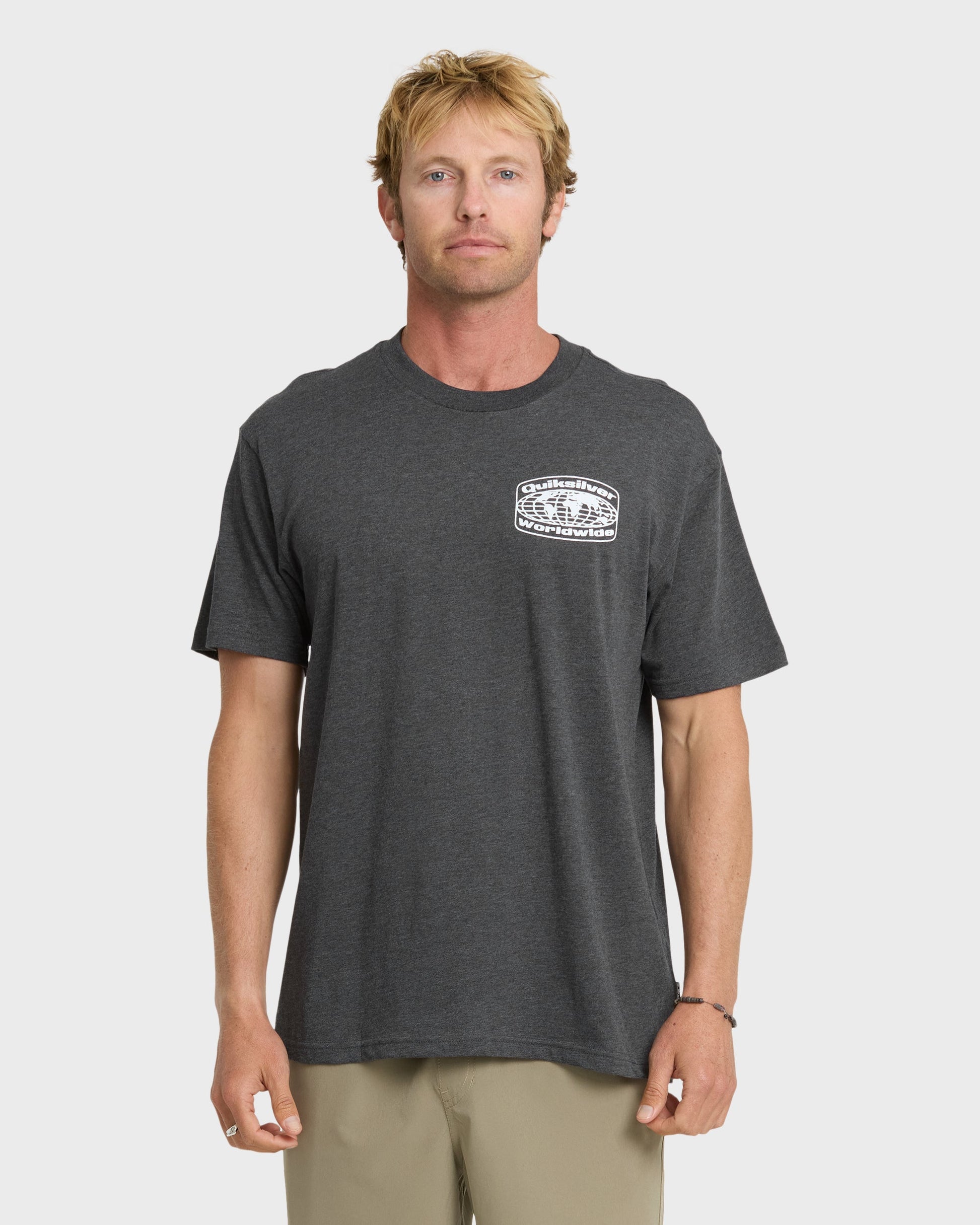Global Local Classic T-shirt - Charcoal Heather - Quick Silver