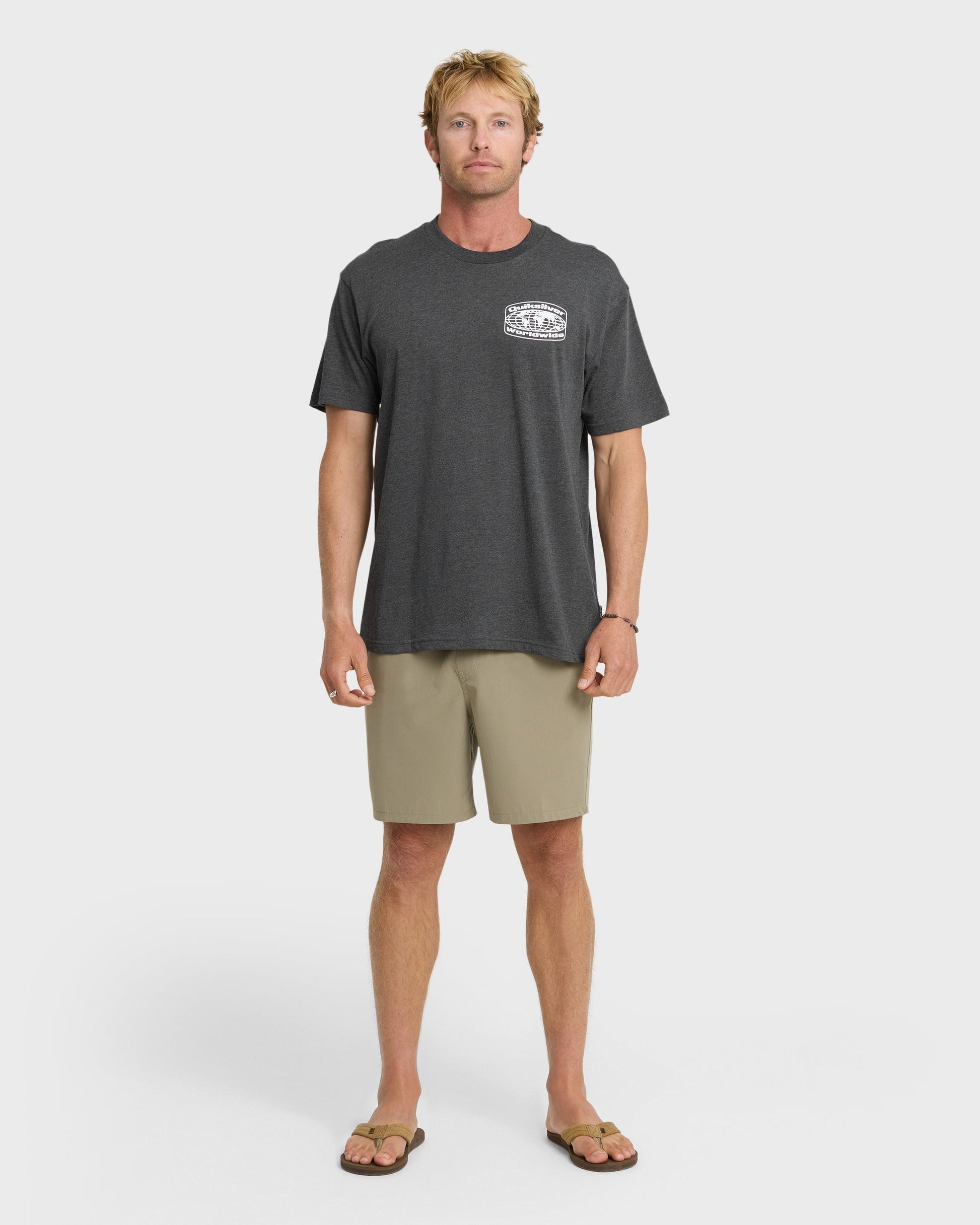 Global Local Classic T-shirt - Charcoal Heather - Quick Silver
