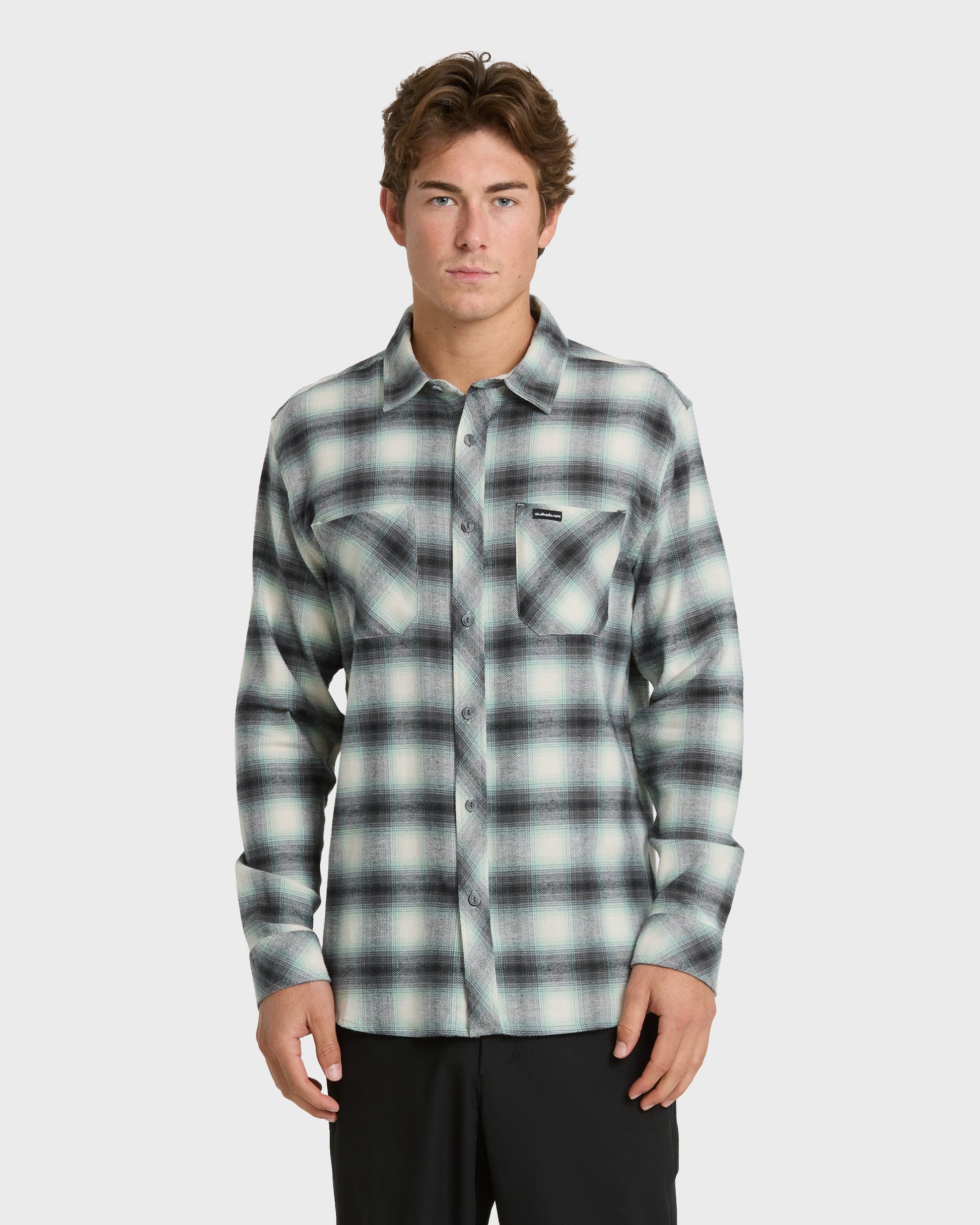 Terrace Stretch Flannel Shirt - Moonstruck - Quick Silver