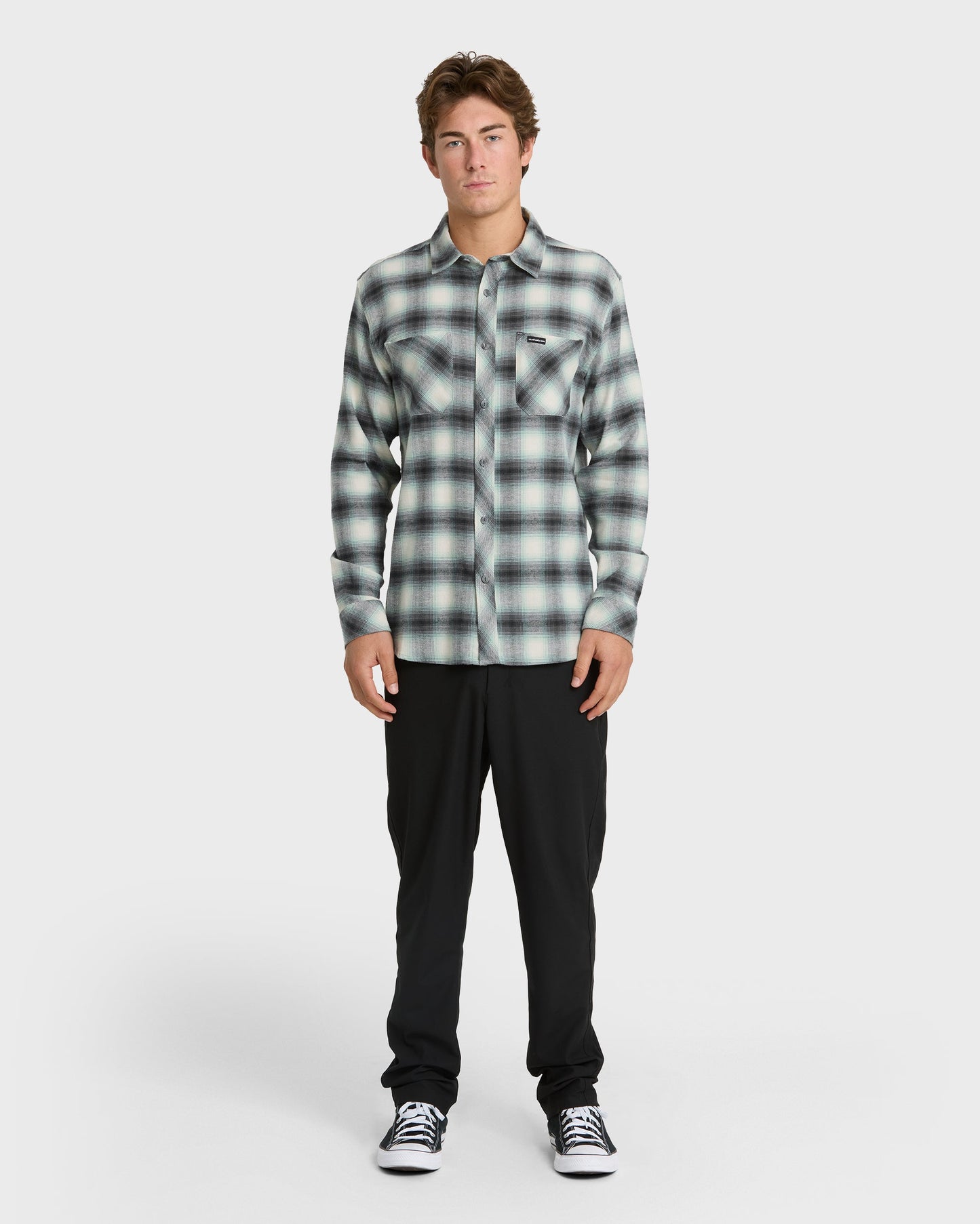Terrace Stretch Flannel Shirt - Moonstruck - Quick Silver