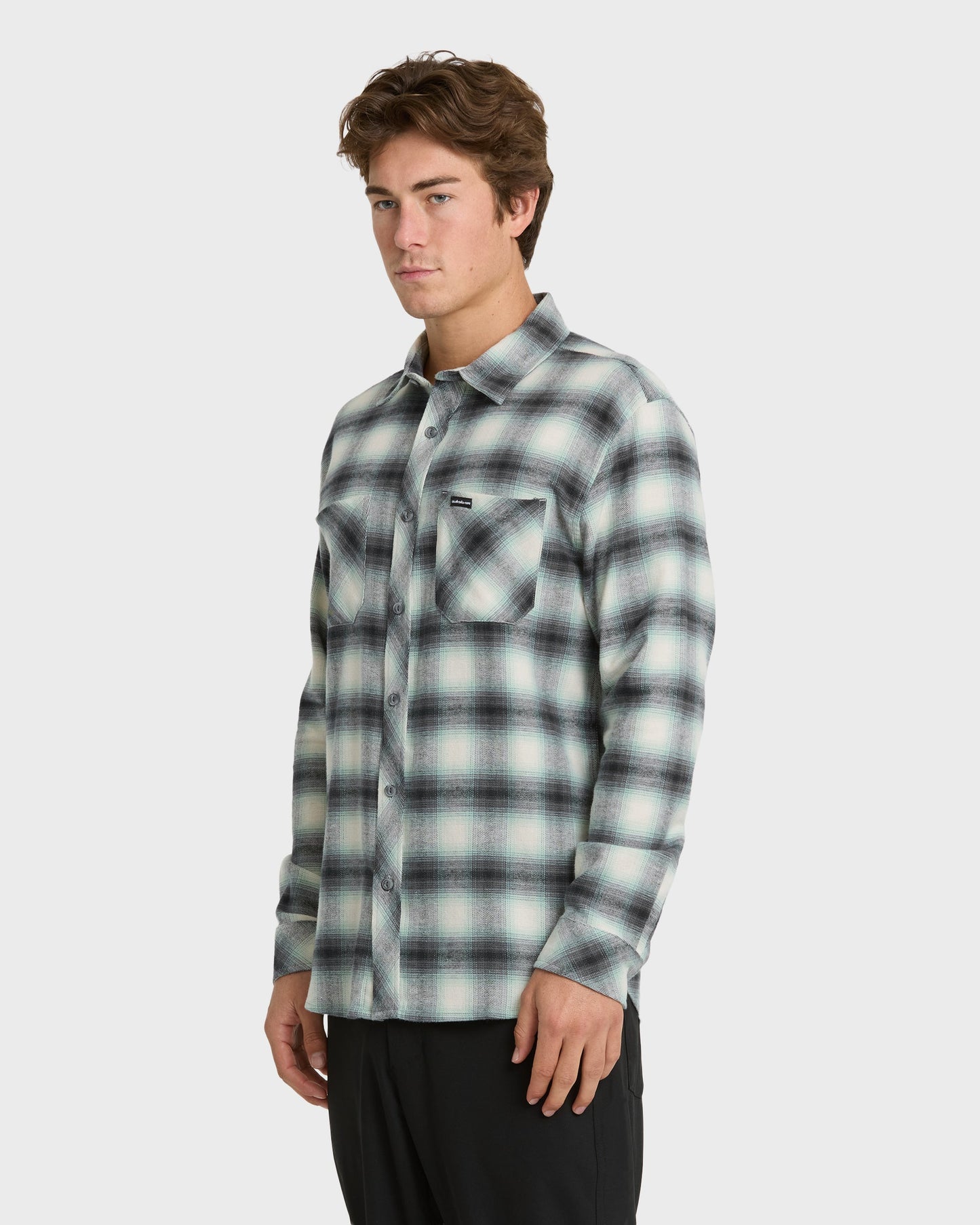 Terrace Stretch Flannel Shirt - Moonstruck - Quick Silver