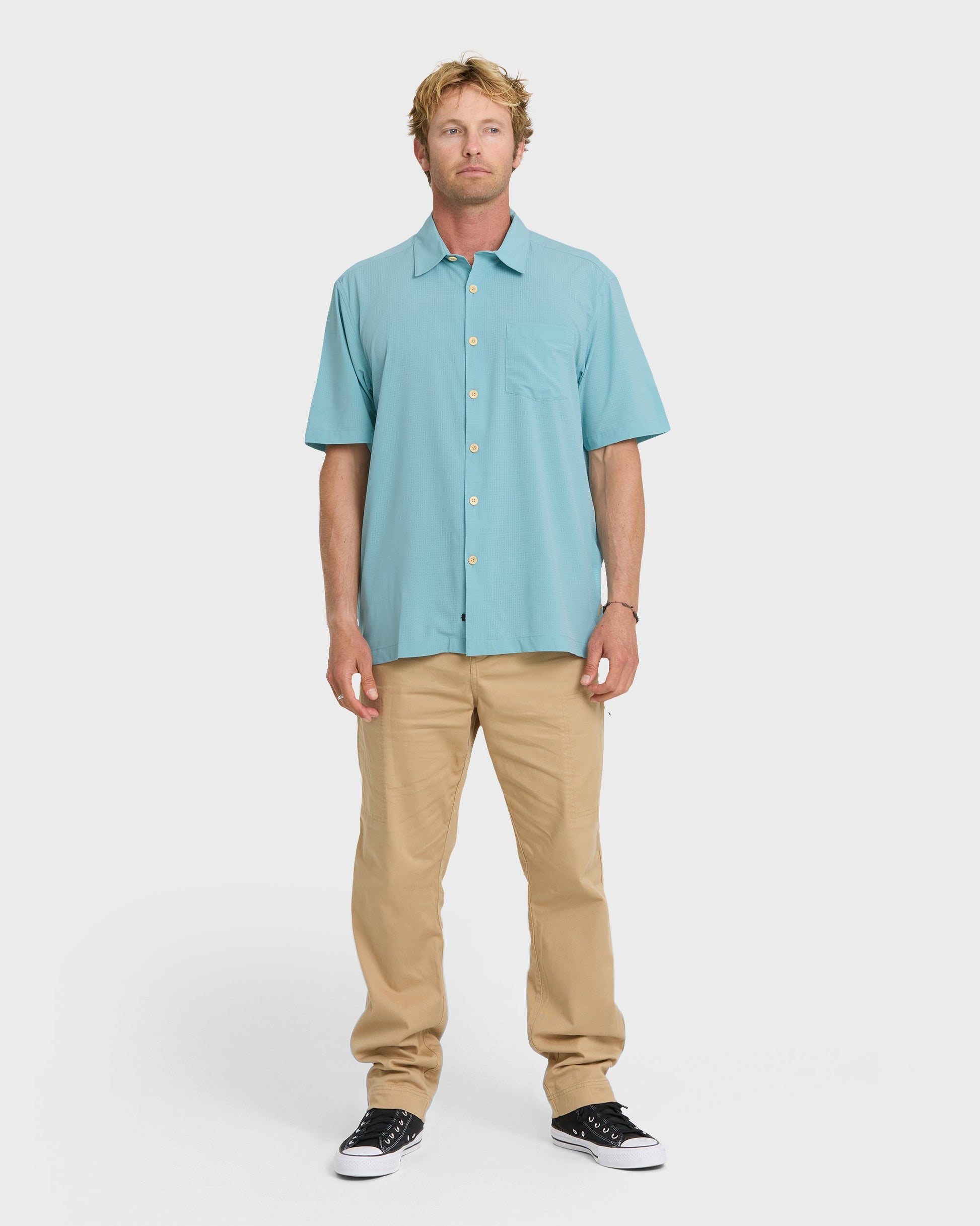 Chaser Short Sleeve Woven Shirt - Reef Waters - Quick Silver