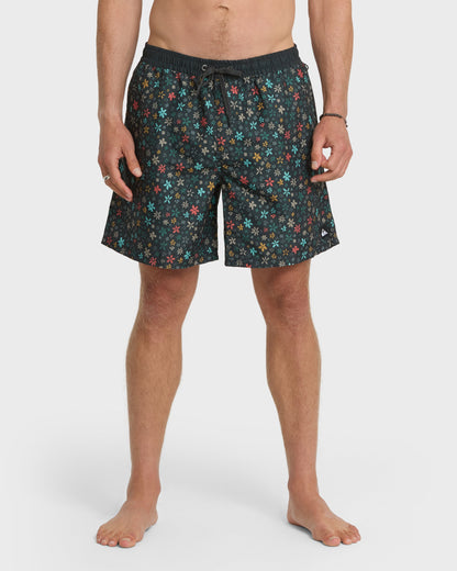 Everyday Ditsy Floral Swim Trunks - Black - Quick Silver