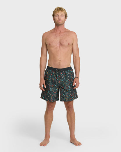 Everyday Ditsy Floral Swim Trunks - Black - Quick Silver