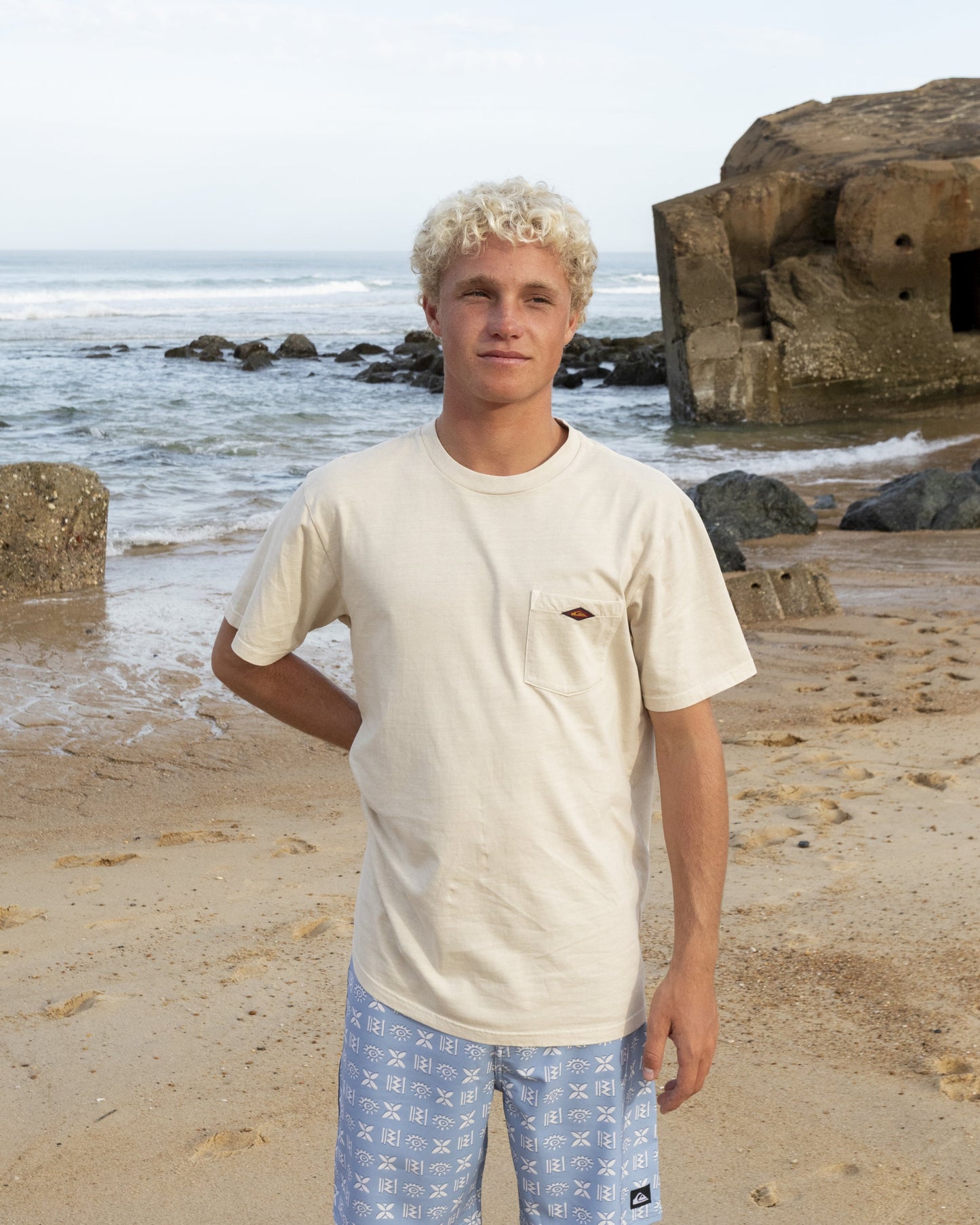 Saltwater Pocket Tee - Moonstruck - Quick Silver