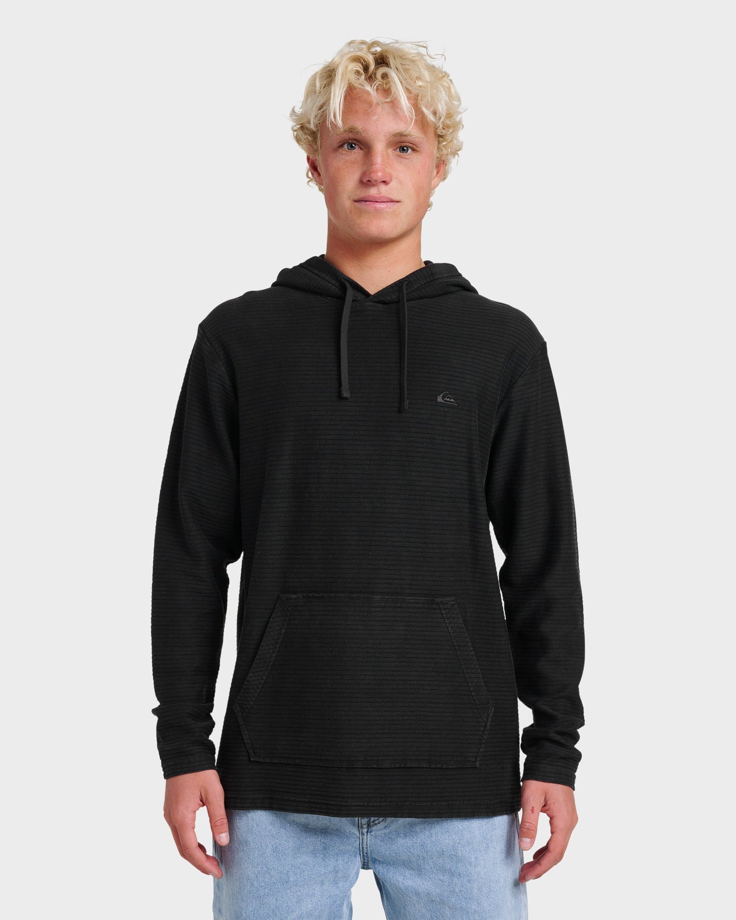 Alamitos Long Sleeve Hooded Top - Black - Quick Silver