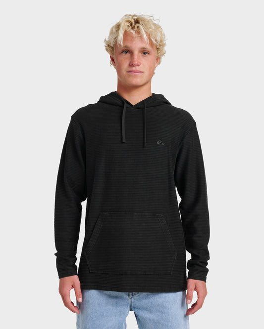 Alamitos Long Sleeve Hooded Top - Black - Quick Silver