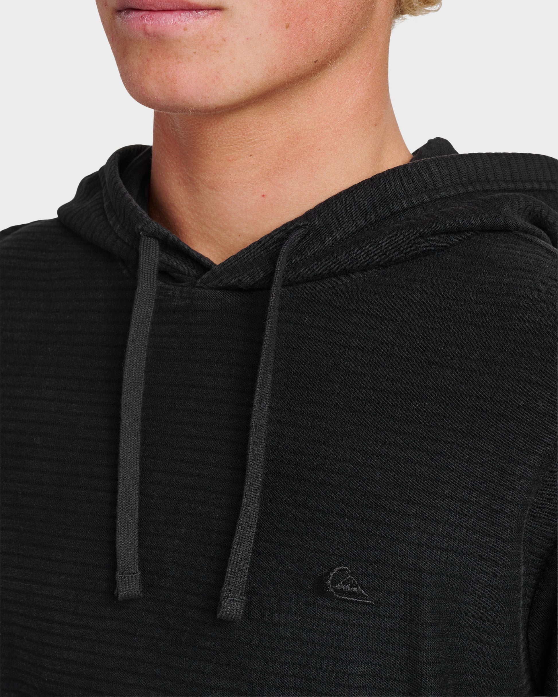 Alamitos Long Sleeve Hooded Top - Black - Quick Silver