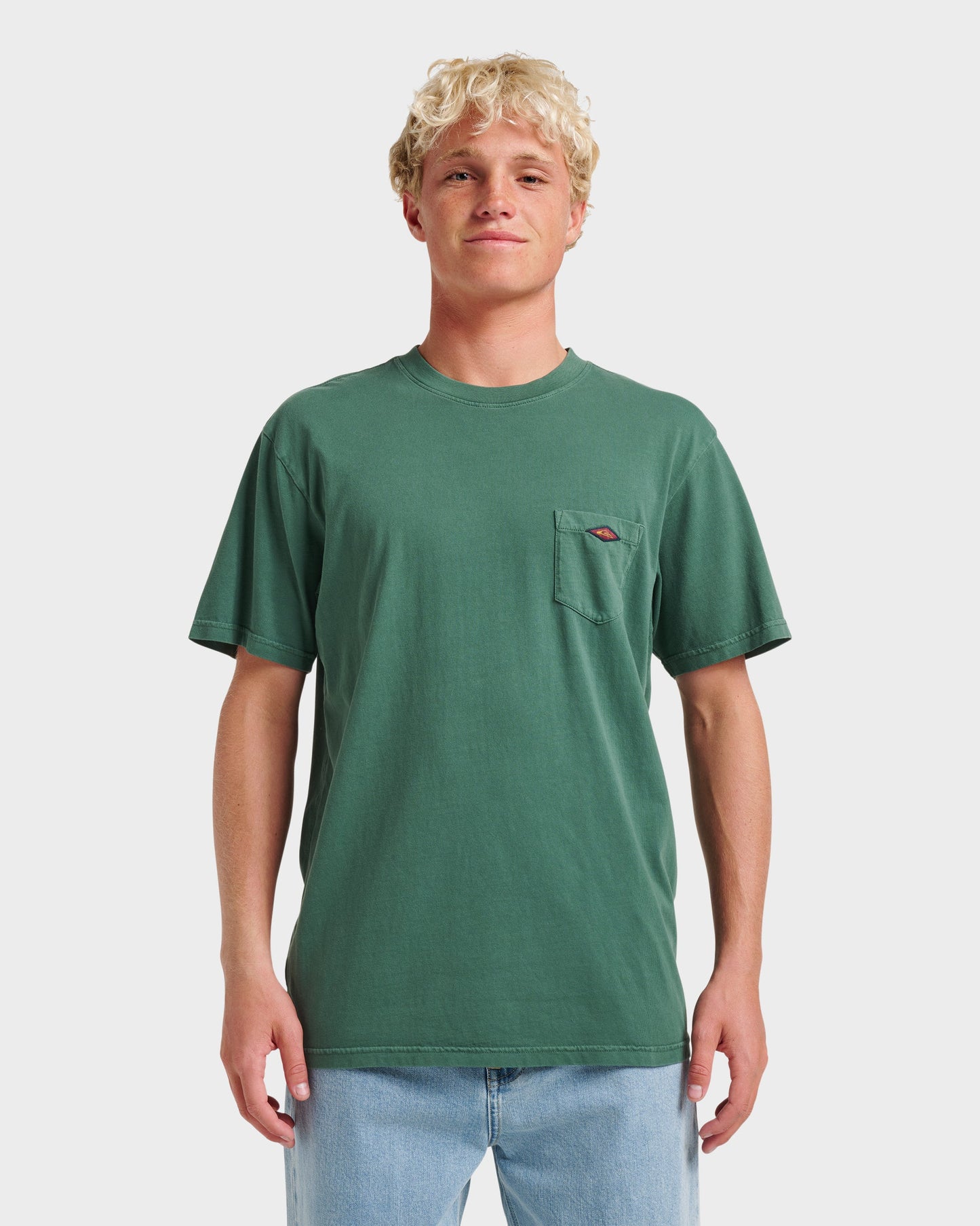 Saltwater Pocket Tee - Trekking Green - Quick Silver