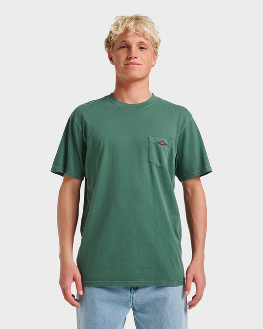 Saltwater Pocket Tee - Trekking Green - Quick Silver