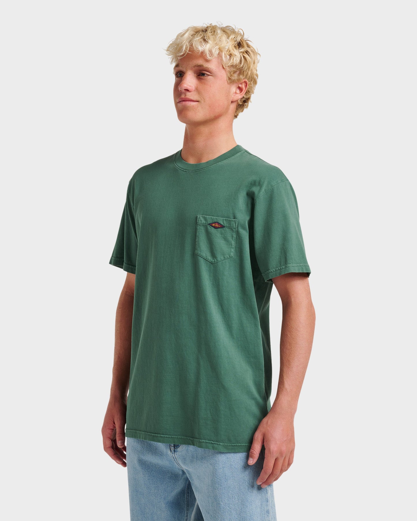 Saltwater Pocket Tee - Trekking Green - Quick Silver