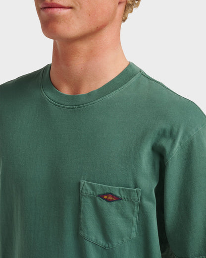 Saltwater Pocket Tee - Trekking Green - Quick Silver