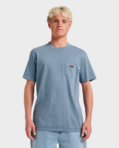 Saltwater Pocket Tee - China Blue - Quick Silver