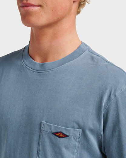 Saltwater Pocket Tee - China Blue - Quick Silver