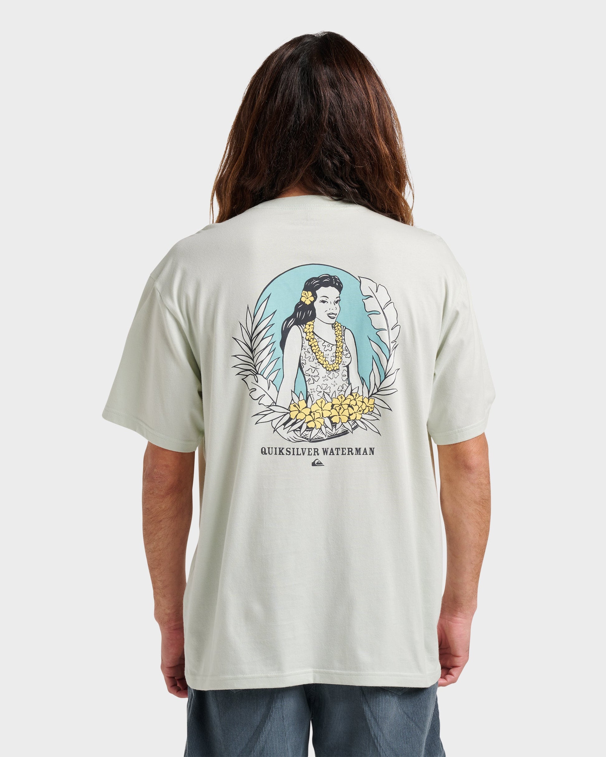 Waterman Aloha Sunset Classic T-shirt - Smoke - Quick Silver