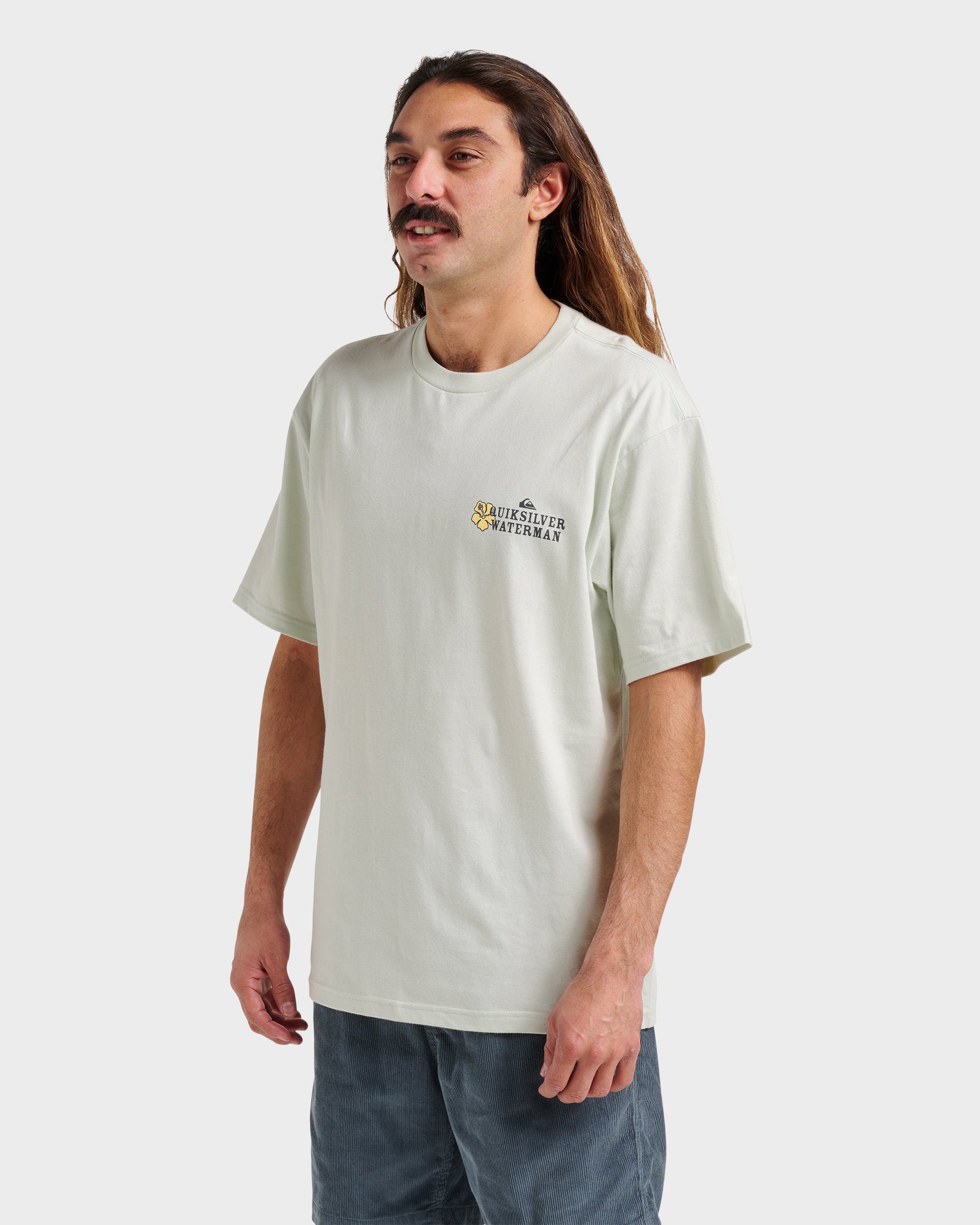 Waterman Aloha Sunset Classic T-shirt - Smoke - Quick Silver