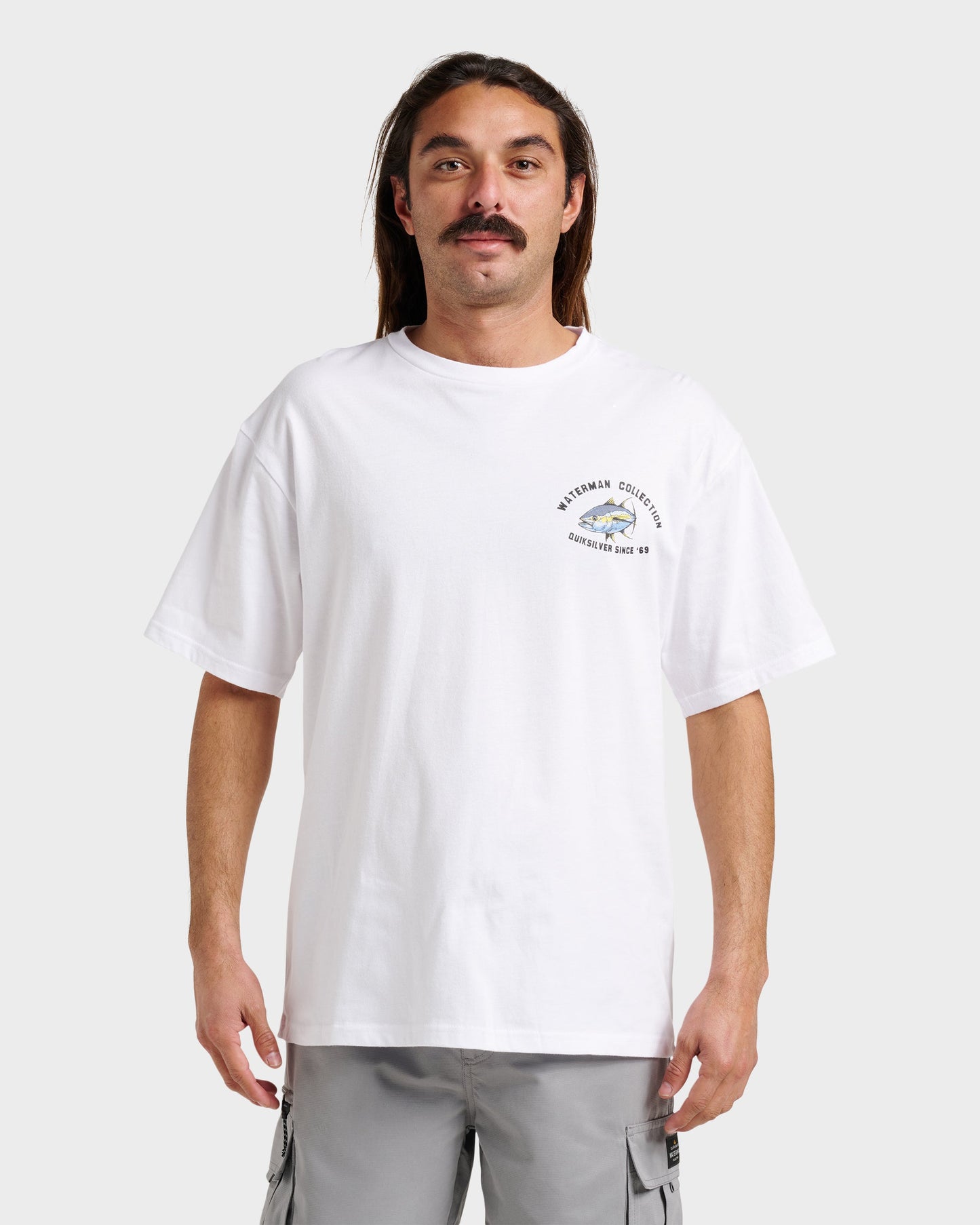 Waterman Double Ahi Classic T-shirt - White - Quick Silver