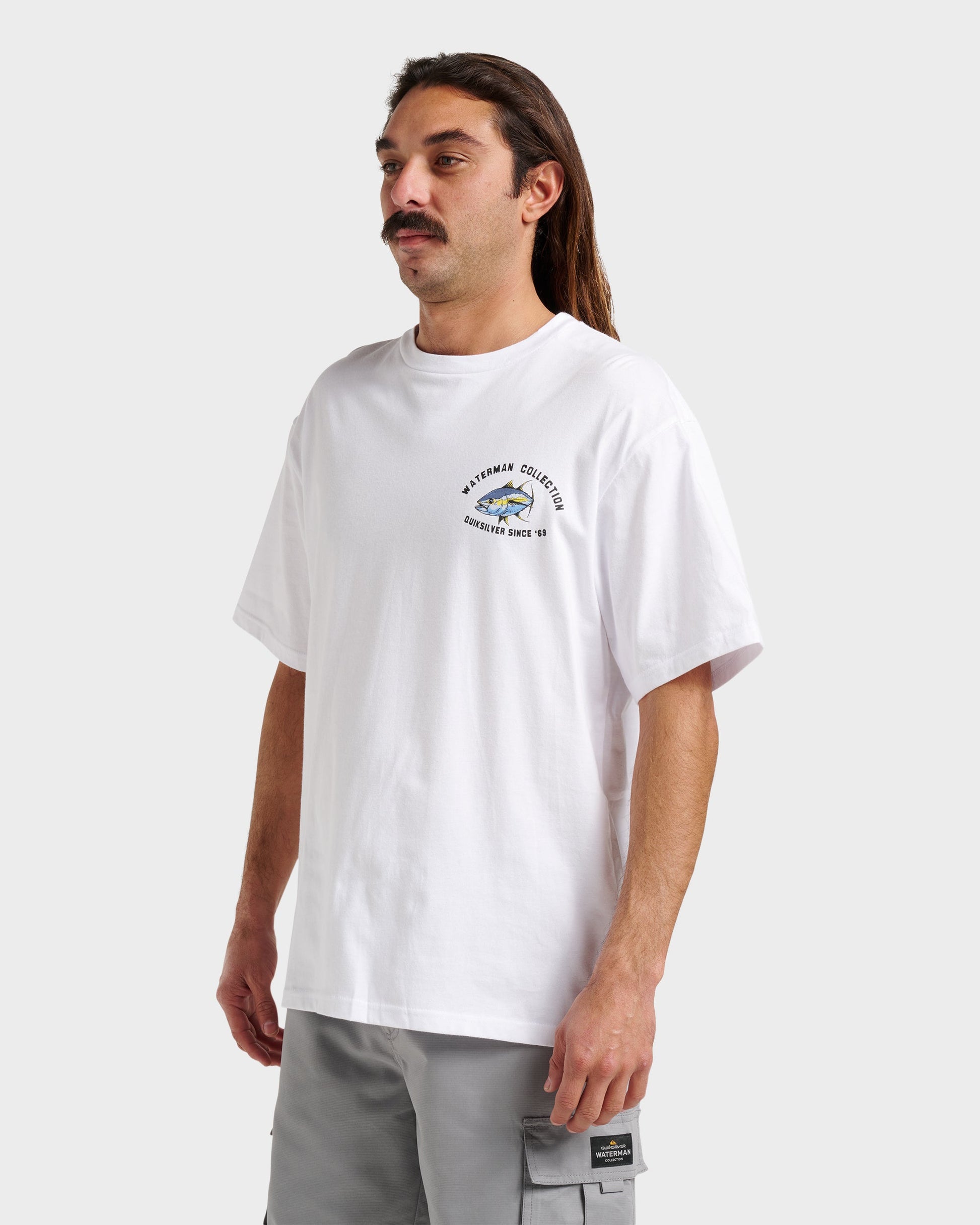 Waterman Double Ahi Classic T-shirt - White - Quick Silver