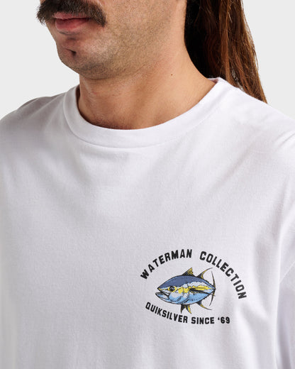 Waterman Double Ahi Classic T-shirt - White - Quick Silver