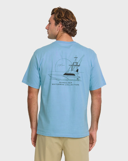 Waterman Fishing Trip Classic T-shirt - Cali Blue - Quick Silver