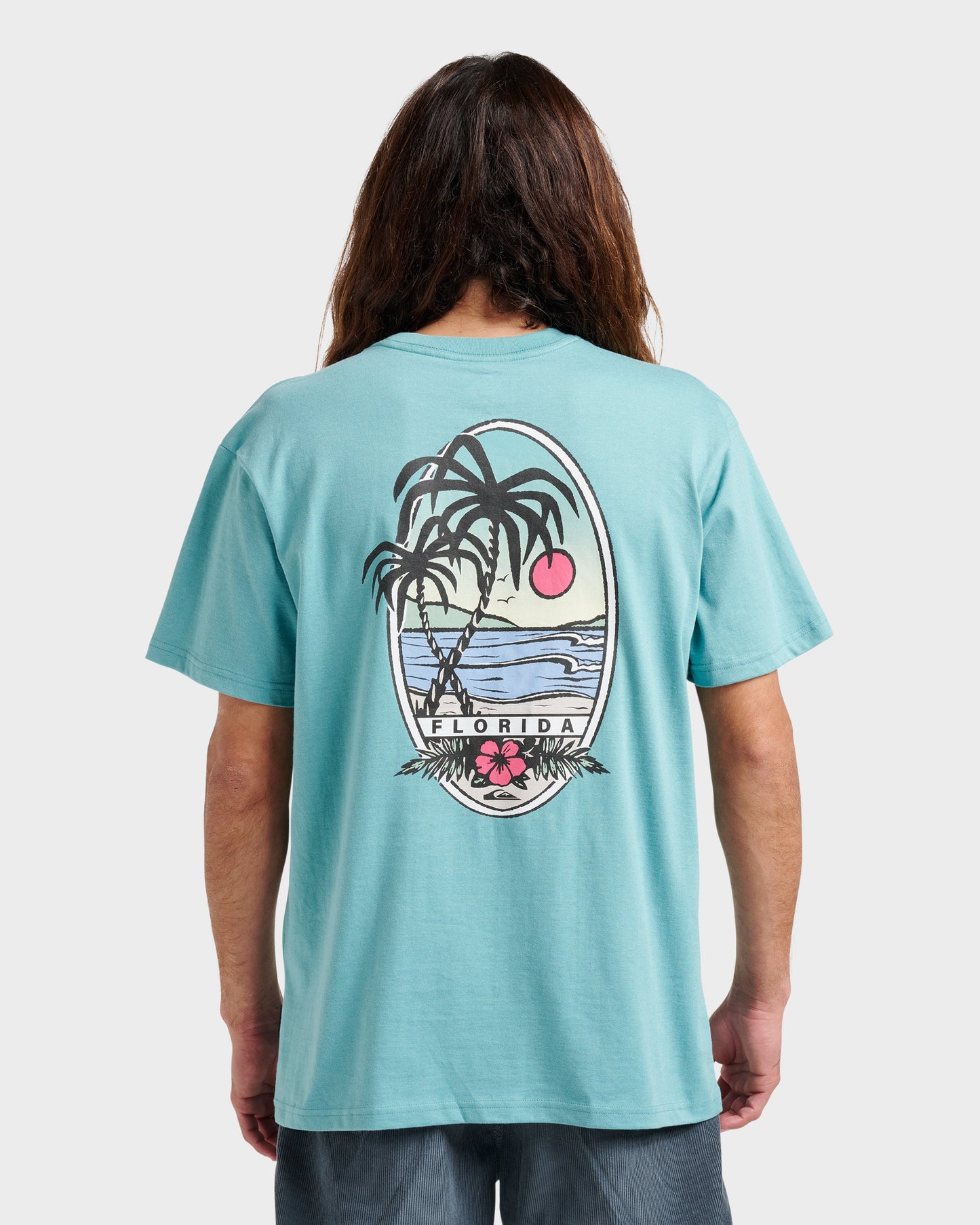Fl Florida Lookout Point Classic T-shirt - Dusty Turquoise Heather - Quick Silver