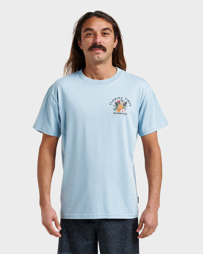 Fl Florida Vibes Classic T-shirt - Ashley Blue Heather - Quick Silver