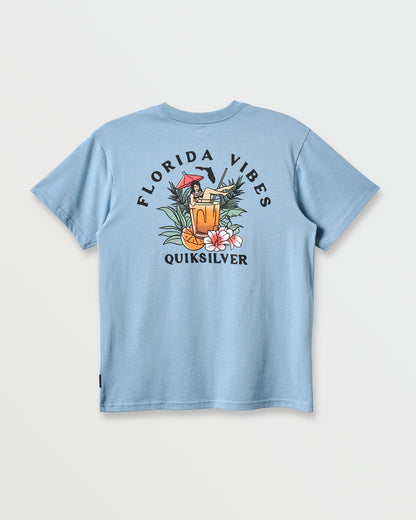 Fl Florida Vibes Classic T-shirt - Ashley Blue Heather - Quick Silver