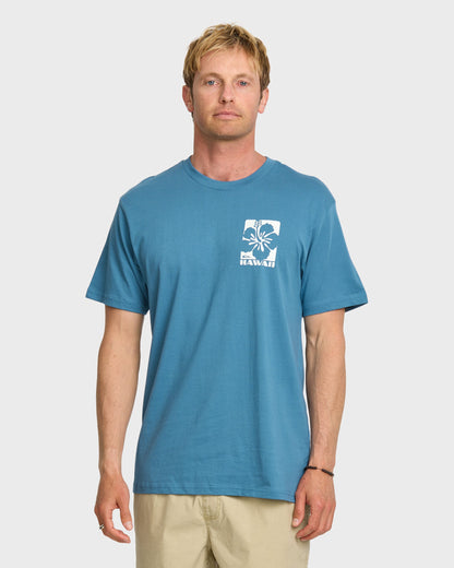 Hi Hibiscus Classic T-shirt - Copen Blue - Quick Silver