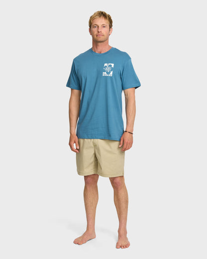 Hi Hibiscus Classic T-shirt - Copen Blue - Quick Silver
