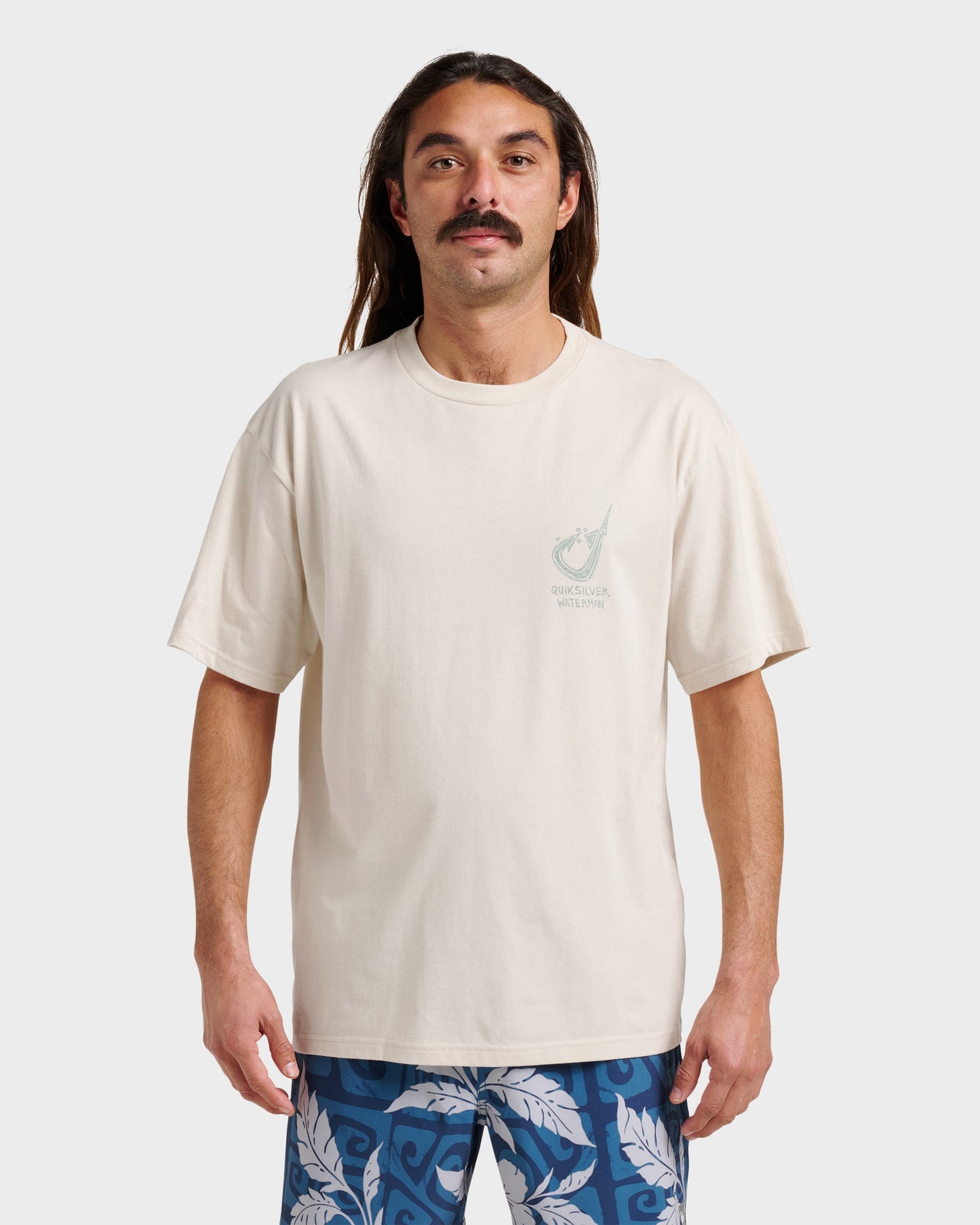 Waterman Hooked On Classic T-shirt - Moonbeam - Quick Silver