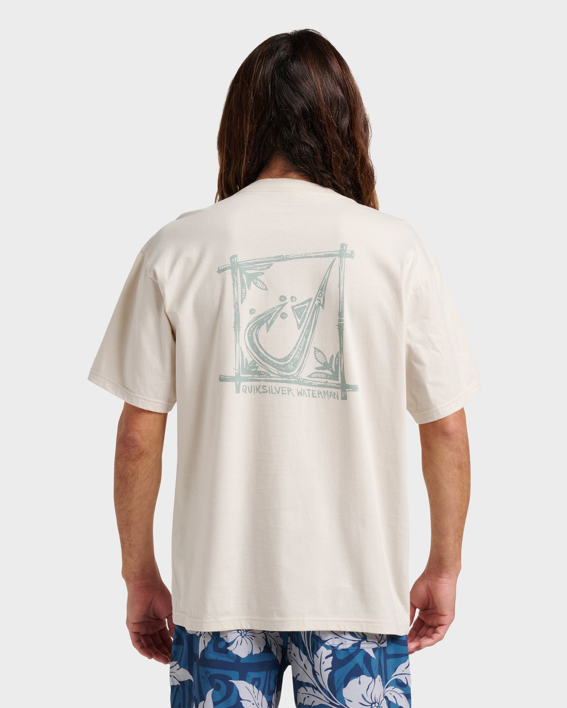 Waterman Hooked On Classic T-shirt - Moonbeam - Quick Silver