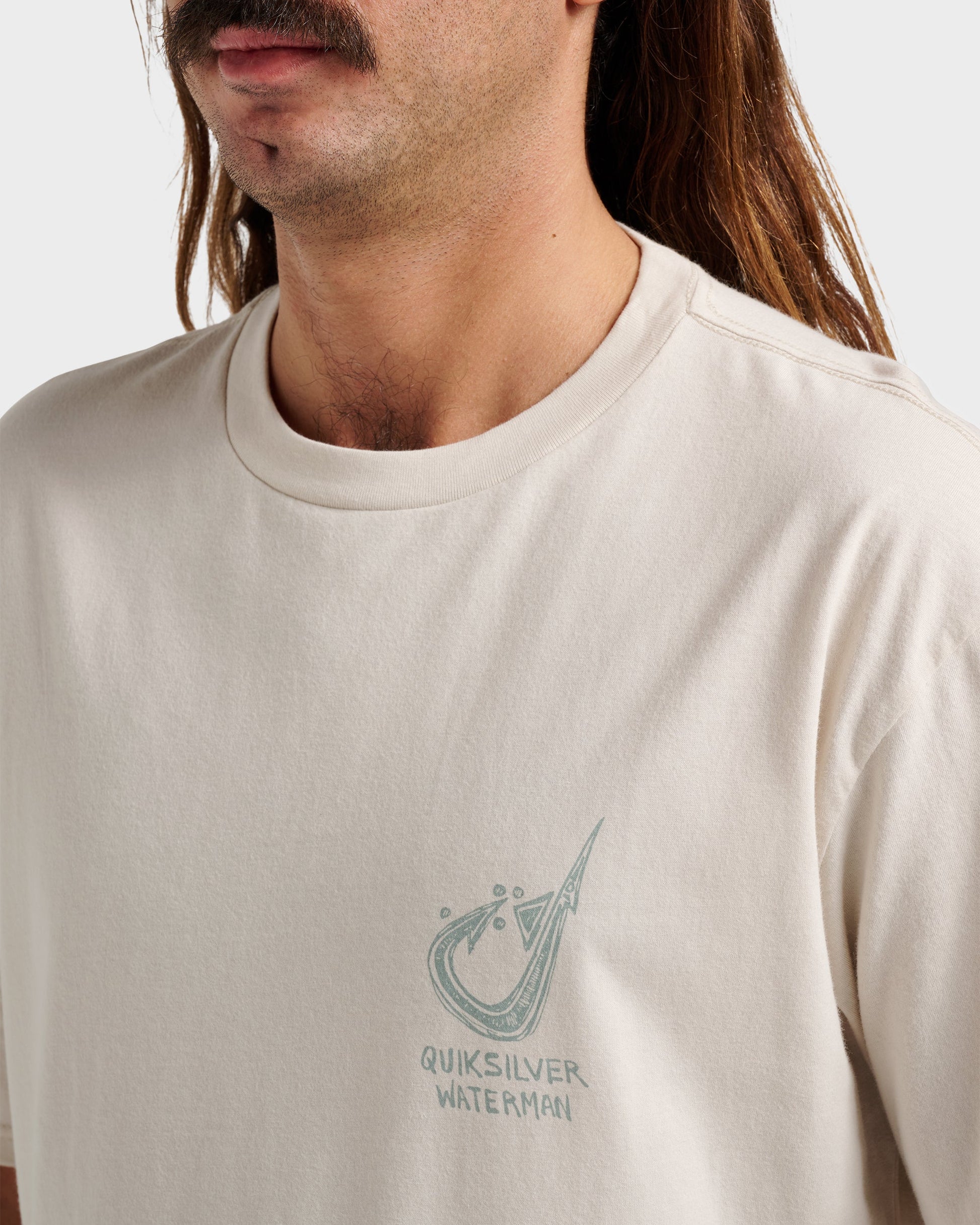 Waterman Hooked On Classic T-shirt - Moonbeam - Quick Silver