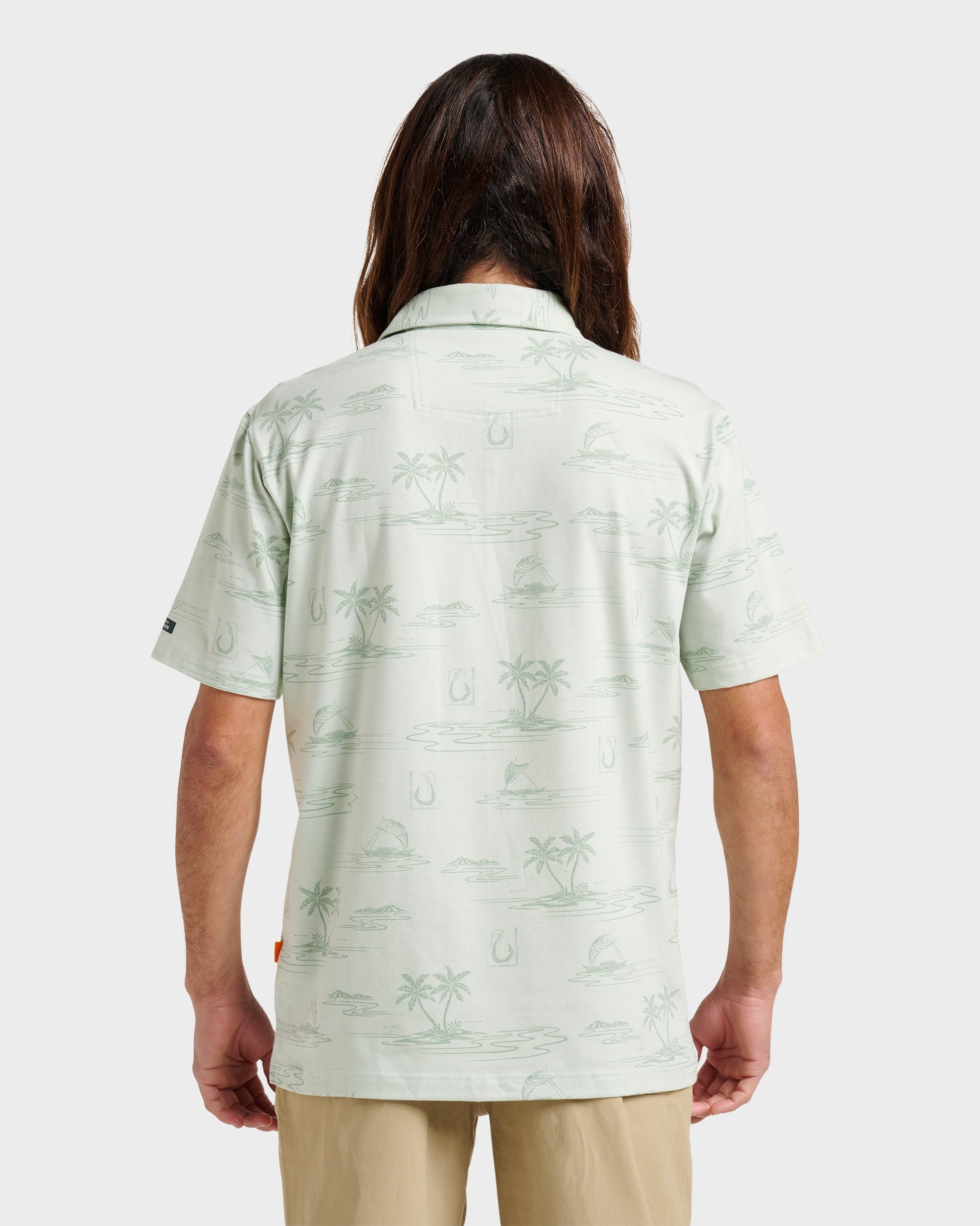 Waterman Island Daze Polo T-Shirt - Smoke Heahter - Quick Silver