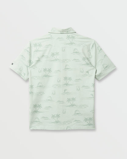 Waterman Island Daze Polo T-Shirt - Smoke Heahter - Quick Silver