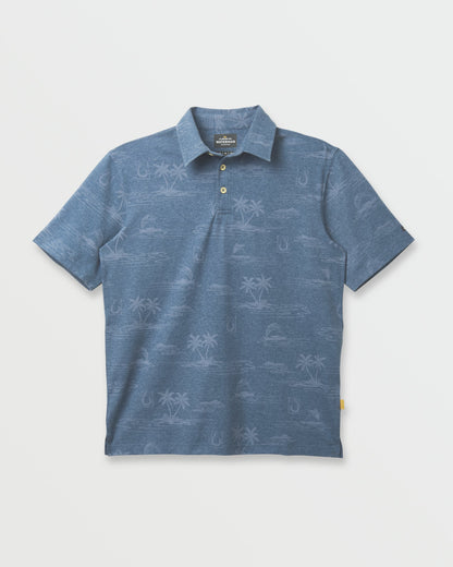 Waterman Island Daze Polo T-Shirt - Real Teal Heather - Quick Silver