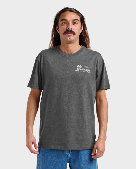 Island Vibin Classic T-shirt - Charcoal Heather - Quick Silver