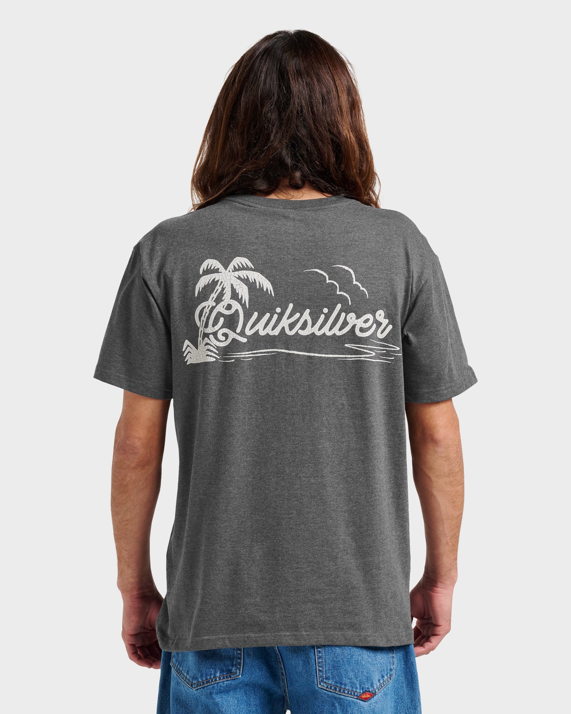 Island Vibin Classic T-shirt - Charcoal Heather - Quick Silver