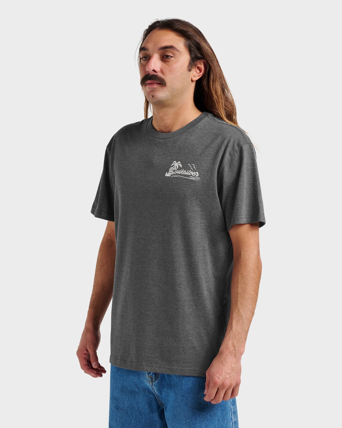 Island Vibin Classic T-shirt - Charcoal Heather - Quick Silver